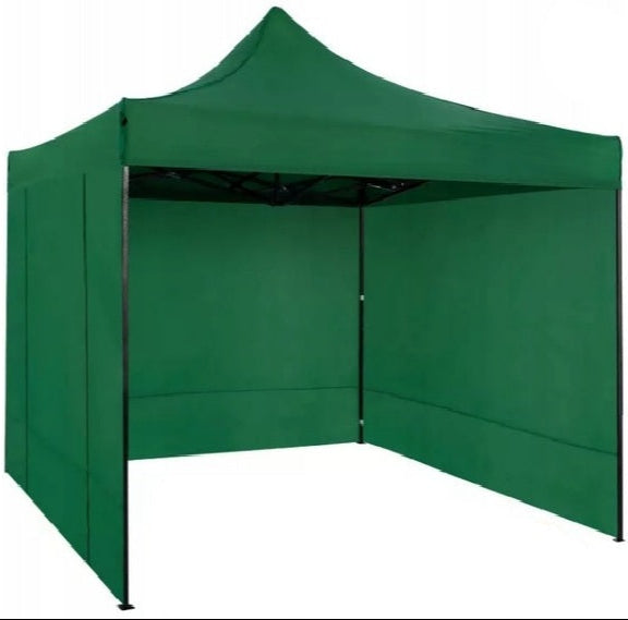 Cort pavilion pliabil 3 x 3 m, Zola, 3 pereti laterali detasabili, structura metalica din otel, inaltime reglabila, prelata impermeabilia, 600D, rezistent la apa si raze UV, verde Cort pavilion pliabil 3 x 3 m, Zola, 3 pereti laterali detasabili, structura metalica din otel, inaltime reglabila, prelata impermeabilia, 600D, rezistent la apa si raze UV, verde